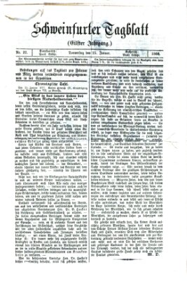 Schweinfurter Tagblatt Donnerstag 25. Januar 1866