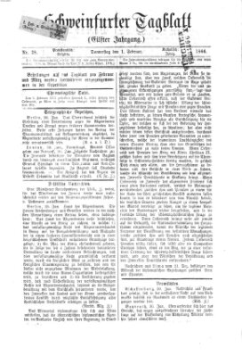 Schweinfurter Tagblatt Donnerstag 1. Februar 1866