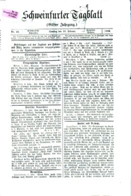 Schweinfurter Tagblatt Samstag 10. Februar 1866