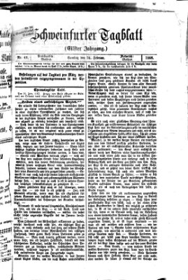 Schweinfurter Tagblatt Samstag 24. Februar 1866