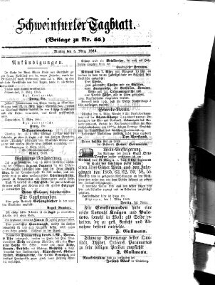 Schweinfurter Tagblatt Montag 5. März 1866