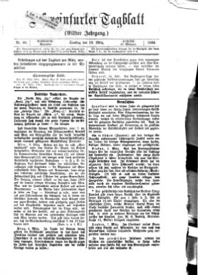 Schweinfurter Tagblatt Samstag 10. März 1866