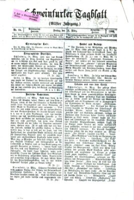 Schweinfurter Tagblatt Freitag 16. März 1866