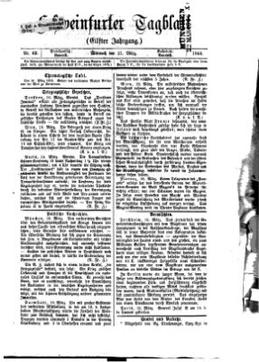 Schweinfurter Tagblatt Mittwoch 21. März 1866