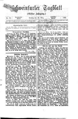 Schweinfurter Tagblatt Samstag 24. März 1866