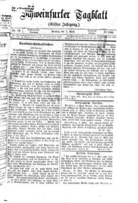 Schweinfurter Tagblatt Samstag 7. April 1866