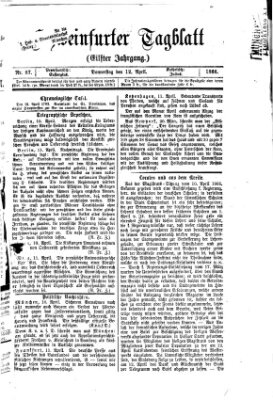 Schweinfurter Tagblatt Donnerstag 12. April 1866