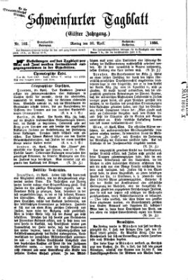 Schweinfurter Tagblatt Montag 30. April 1866