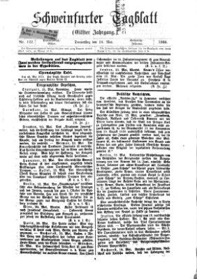 Schweinfurter Tagblatt Donnerstag 24. Mai 1866