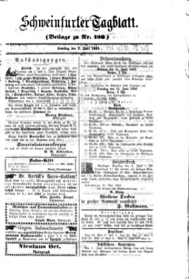 Schweinfurter Tagblatt Samstag 2. Juni 1866