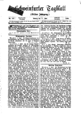 Schweinfurter Tagblatt Montag 11. Juni 1866