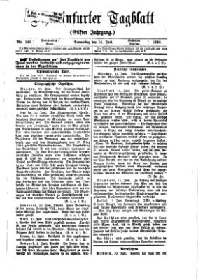 Schweinfurter Tagblatt Donnerstag 14. Juni 1866