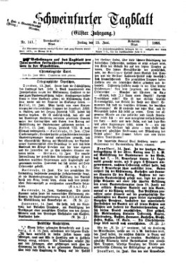 Schweinfurter Tagblatt Freitag 15. Juni 1866