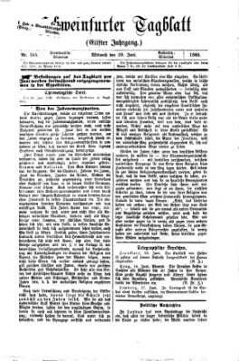 Schweinfurter Tagblatt Mittwoch 20. Juni 1866