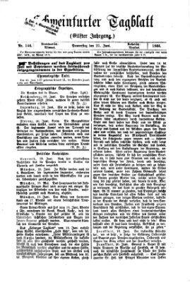 Schweinfurter Tagblatt Donnerstag 21. Juni 1866