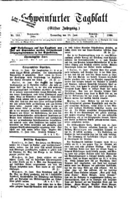 Schweinfurter Tagblatt Donnerstag 28. Juni 1866