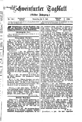 Schweinfurter Tagblatt Donnerstag 5. Juli 1866