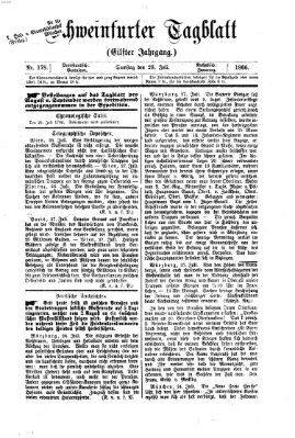 Schweinfurter Tagblatt Samstag 28. Juli 1866