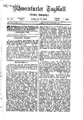 Schweinfurter Tagblatt Samstag 18. August 1866