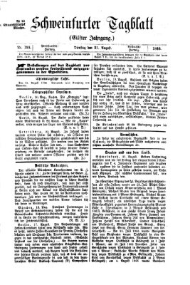 Schweinfurter Tagblatt Dienstag 21. August 1866