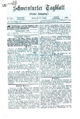 Schweinfurter Tagblatt Freitag 24. August 1866