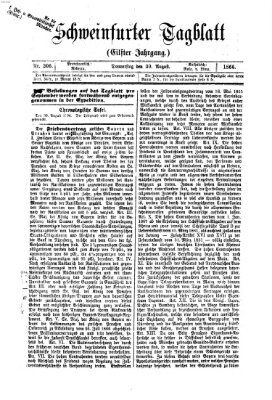 Schweinfurter Tagblatt Donnerstag 30. August 1866