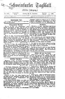 Schweinfurter Tagblatt Samstag 22. September 1866