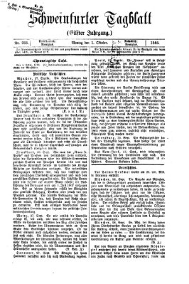 Schweinfurter Tagblatt Montag 1. Oktober 1866