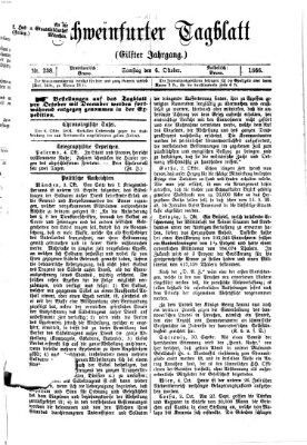 Schweinfurter Tagblatt Samstag 6. Oktober 1866