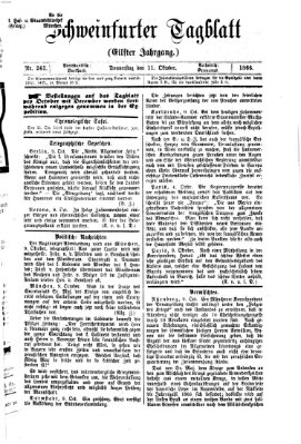 Schweinfurter Tagblatt Donnerstag 11. Oktober 1866