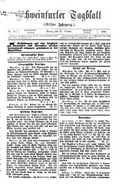 Schweinfurter Tagblatt Sonntag 21. Oktober 1866