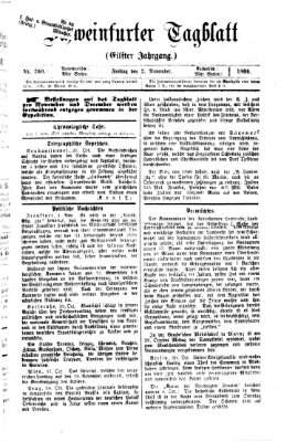 Schweinfurter Tagblatt Freitag 2. November 1866