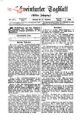 Schweinfurter Tagblatt Mittwoch 14. November 1866