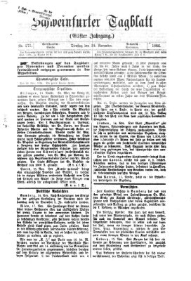 Schweinfurter Tagblatt Dienstag 20. November 1866