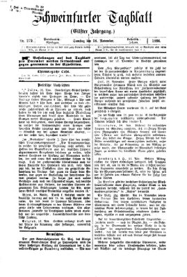 Schweinfurter Tagblatt Samstag 24. November 1866