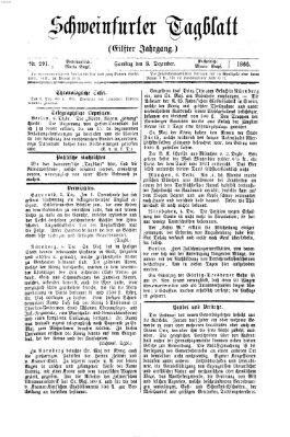 Schweinfurter Tagblatt Samstag 8. Dezember 1866