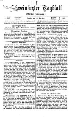 Schweinfurter Tagblatt Samstag 15. Dezember 1866