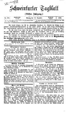 Schweinfurter Tagblatt Sonntag 16. Dezember 1866