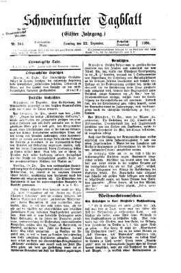 Schweinfurter Tagblatt Samstag 22. Dezember 1866