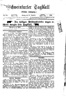 Schweinfurter Tagblatt Montag 24. Dezember 1866