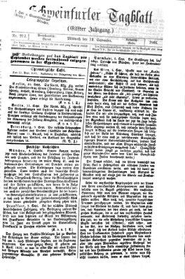 Schweinfurter Tagblatt Mittwoch 12. September 1866