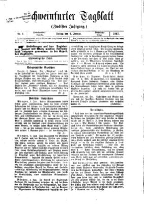 Schweinfurter Tagblatt Freitag 4. Januar 1867