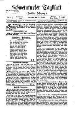 Schweinfurter Tagblatt Donnerstag 31. Januar 1867