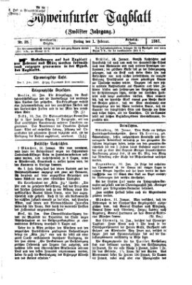 Schweinfurter Tagblatt Freitag 1. Februar 1867