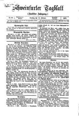 Schweinfurter Tagblatt Dienstag 12. Februar 1867