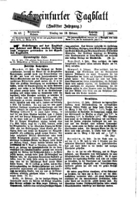 Schweinfurter Tagblatt Dienstag 19. Februar 1867