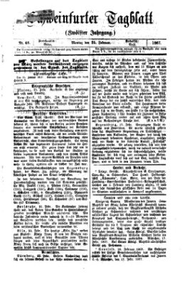 Schweinfurter Tagblatt Montag 25. Februar 1867