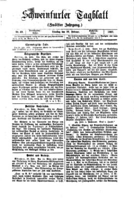 Schweinfurter Tagblatt Dienstag 26. Februar 1867