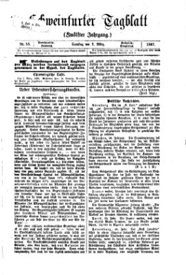 Schweinfurter Tagblatt Samstag 2. März 1867