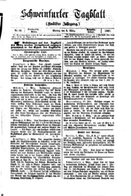 Schweinfurter Tagblatt Montag 4. März 1867